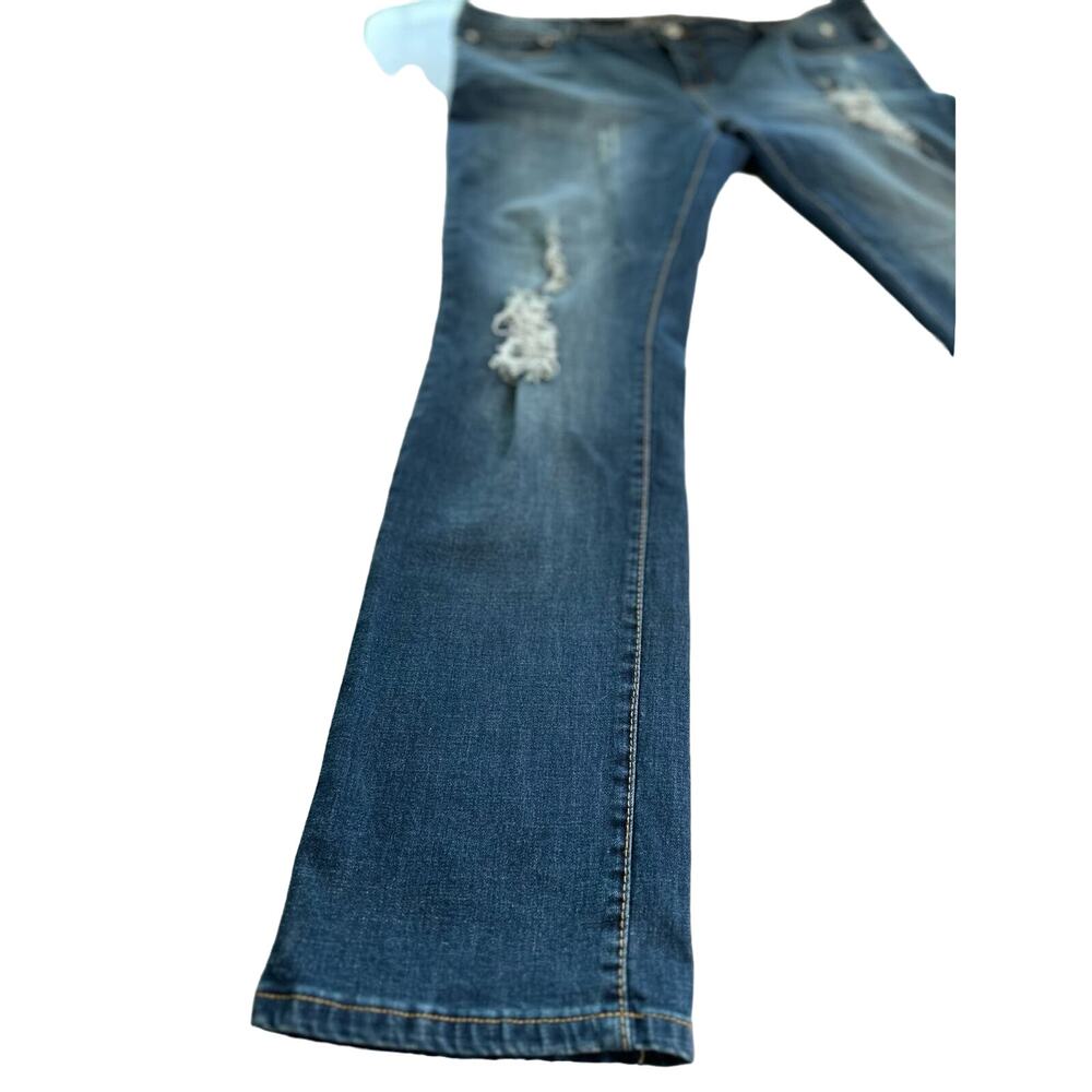 P Four One Three Women's Distressed Straight Leg Stretch Jeans Size 38 - Picture 3 of 14